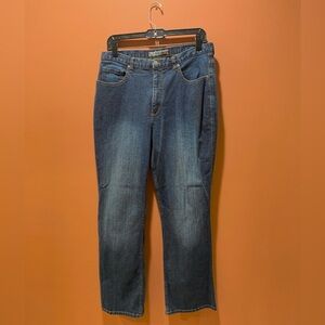 Chico’s Denim Jeans size 2 Short/12 Short Straight Leg Mid Rise Stretch 30”x28”